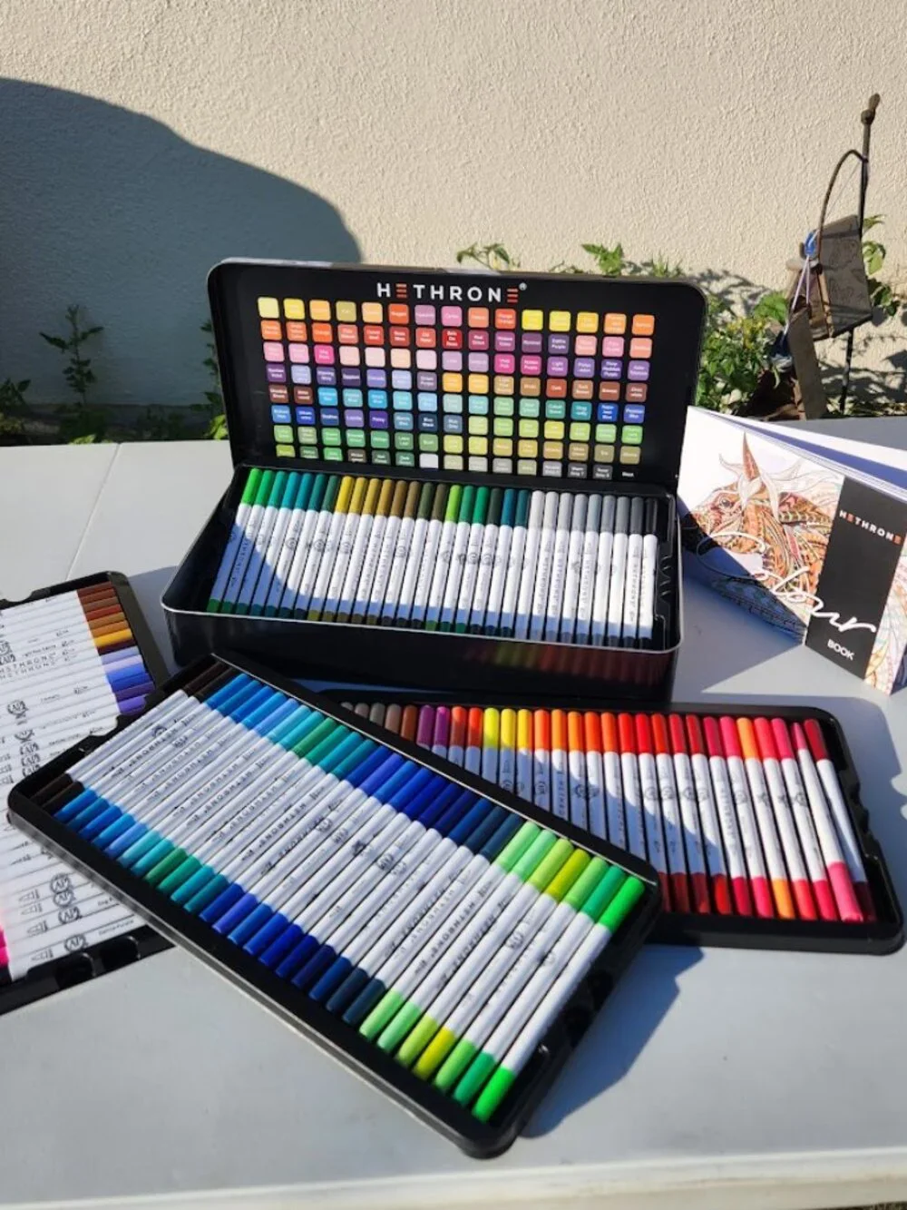 NEW 120 Colors Art Supplies Brush Markers Pens for Adult Coloring Books School D